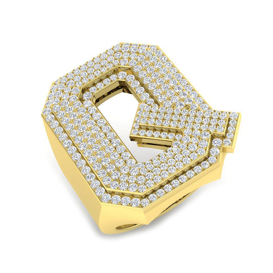 Luxury Diamond Q Initial Ring – 1.25ct | Lab & Natural | Hallmarked Gold & Platinum
