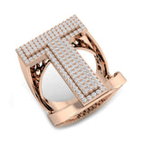 Diamond Hounksow Initials Ring | 0.75ct | Hallmarked Gold & Platinum