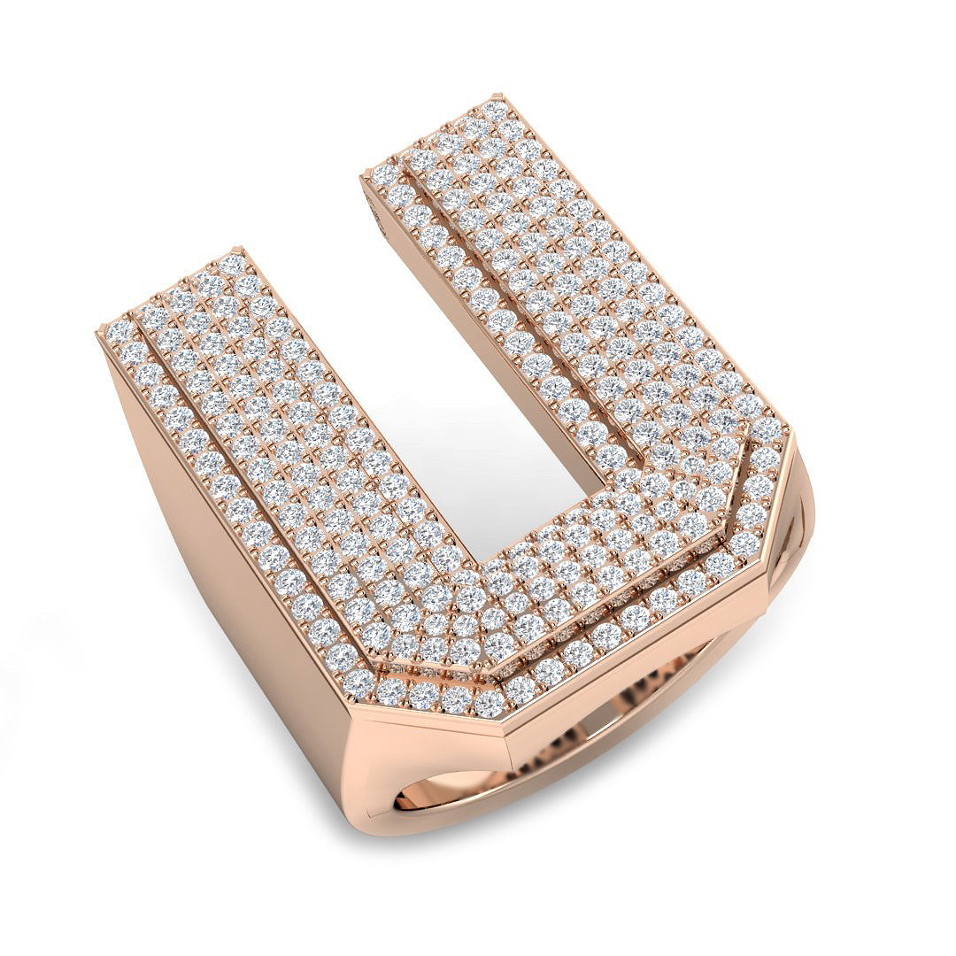 Diamond Festham Initials Ring | 1.25ct | Hallmarked Gold & Platinum