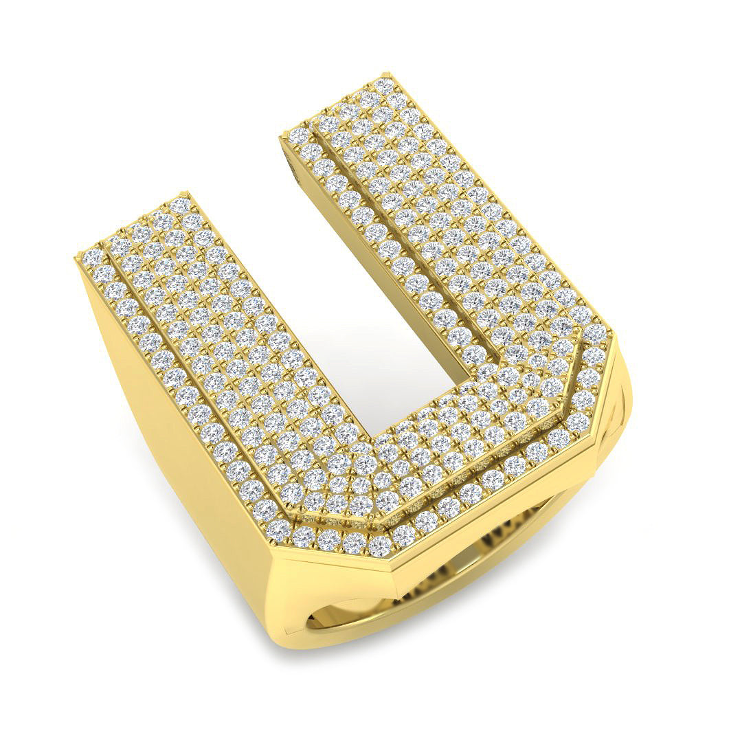 Diamond Festham Initials Ring | 1.25ct | Hallmarked Gold & Platinum