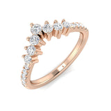 0.33Ct Round Diamond Wishbone Ring | Hallmarked Gold & Platinum