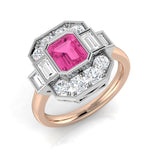 Diamond Reabing Pink Sapphire Ring | 1.5ct - 3ct