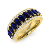 Diamond Empire Blue Sapphire Ring | 3ct - 3.5ct
