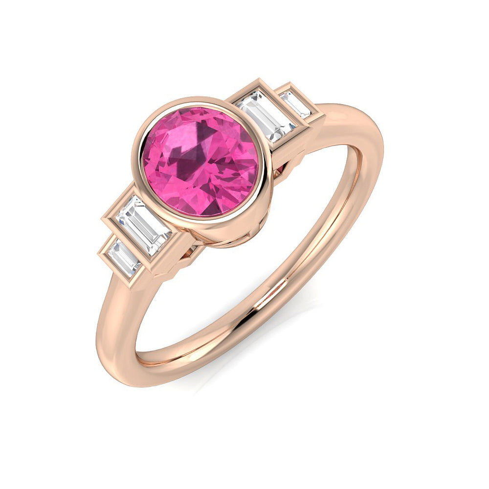 Five Stone Sapphire Ring Gold