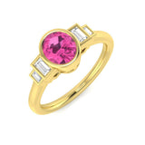 Pink Sapphire Engagement Ring