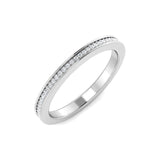 Halb-Ewigkeitsring mit einem im Labor gezüchteten Diamanten im Rundschliff (D/VVS 0,10 ct).