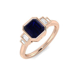 Diamond Cobwy Blue Sapphire Ring | 1.5ct | Hallmarked Gold & Platinum