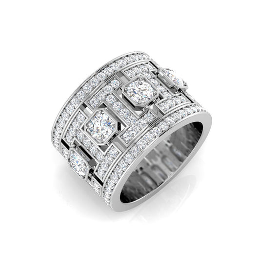 Lab-Grown Round Diamond Statement Ring | Hallmarked Gold & Platinum