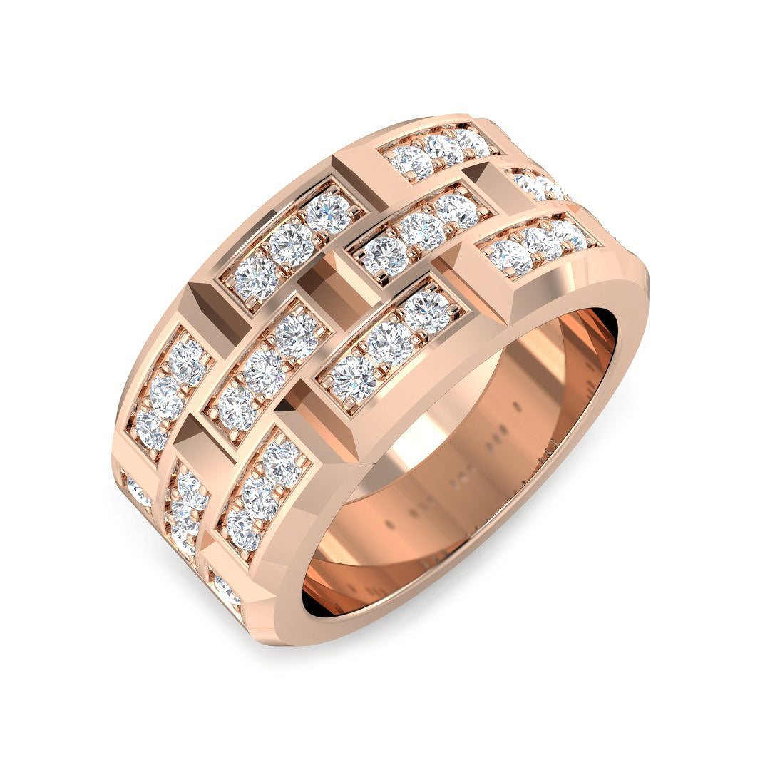 Diamond ktersing Fancy Ring | 0.75ct | Hallmarked Gold & Platinum