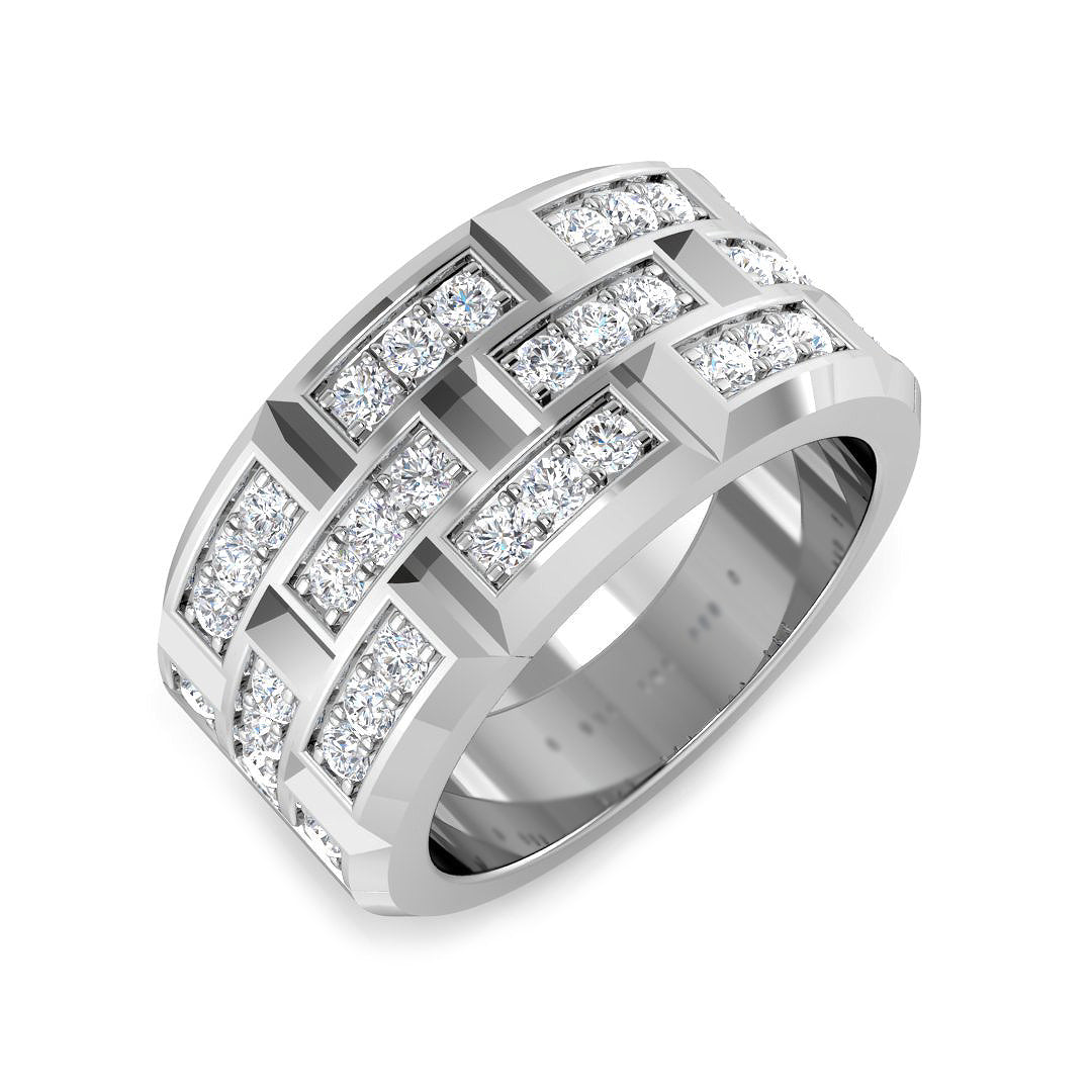 Diamond ktersing Fancy Ring | 0.75ct | Hallmarked Gold & Platinum