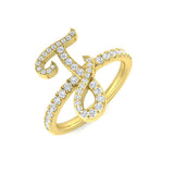 Diamond Whitby Initials Ring | 0.33ct | Hallmarked Gold & Platinum