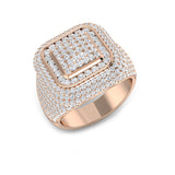 Luxury Diamond Pavé Statement Ring | 2.25ct - 2.50ct | Hallmarked Gold & Platinum