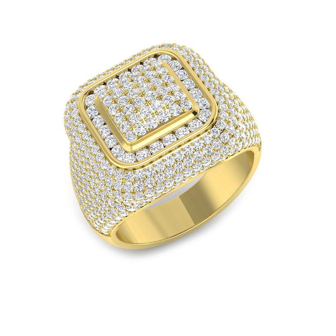 Luxury Diamond Pavé Statement Ring | 2.25ct - 2.50ct | Hallmarked Gold & Platinum