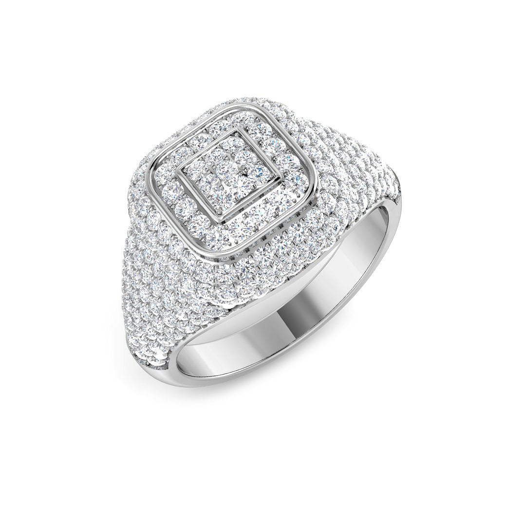 Diamond Penrith Pave Ring | 1.5ct | Hallmarked Gold & Platinum