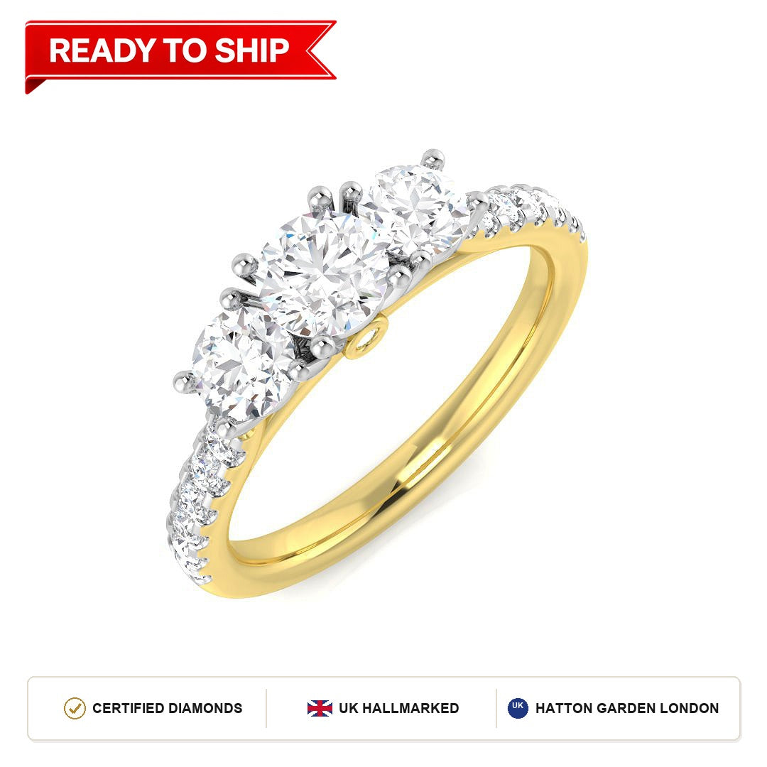 Lab grown diamond earring