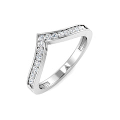 0.20Carat D-E/VS Lab Grown Diamond Wishbone Wedding Ring 950 Platinum Ready To Ship