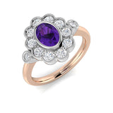 Vintage Oval Cut Amethyst Ring Design