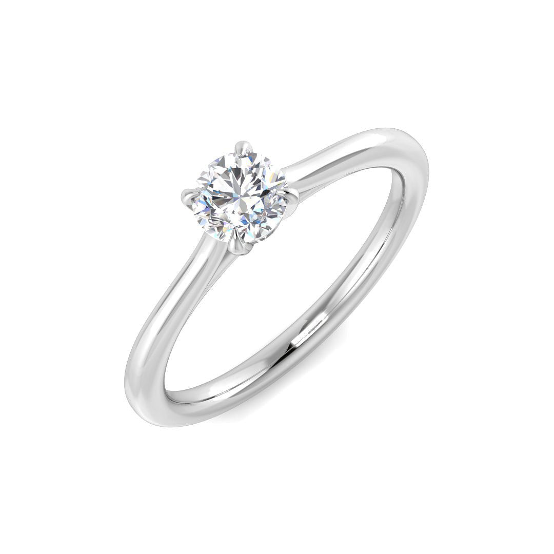 0.40 Ct D-E/VS Lab Grown Diamond Solitaire Ring 9k White Gold Ready To Ship