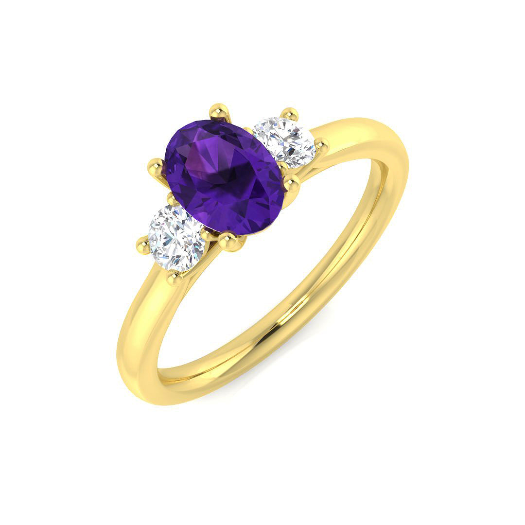 Diamond Bribgenb Blue Sapphire Ring | 1ct - 2ct