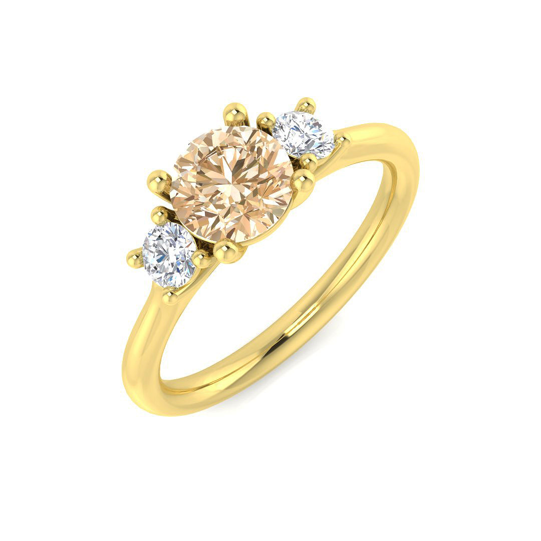 Diamond kwankea Amethyst Ring | 0.75ct - 1.25ct