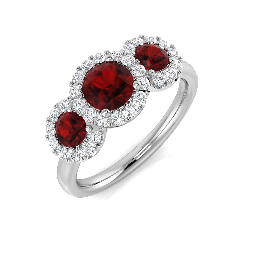 Diamond Bamburgh Amethyst Ring | 1ct - 1.5ct