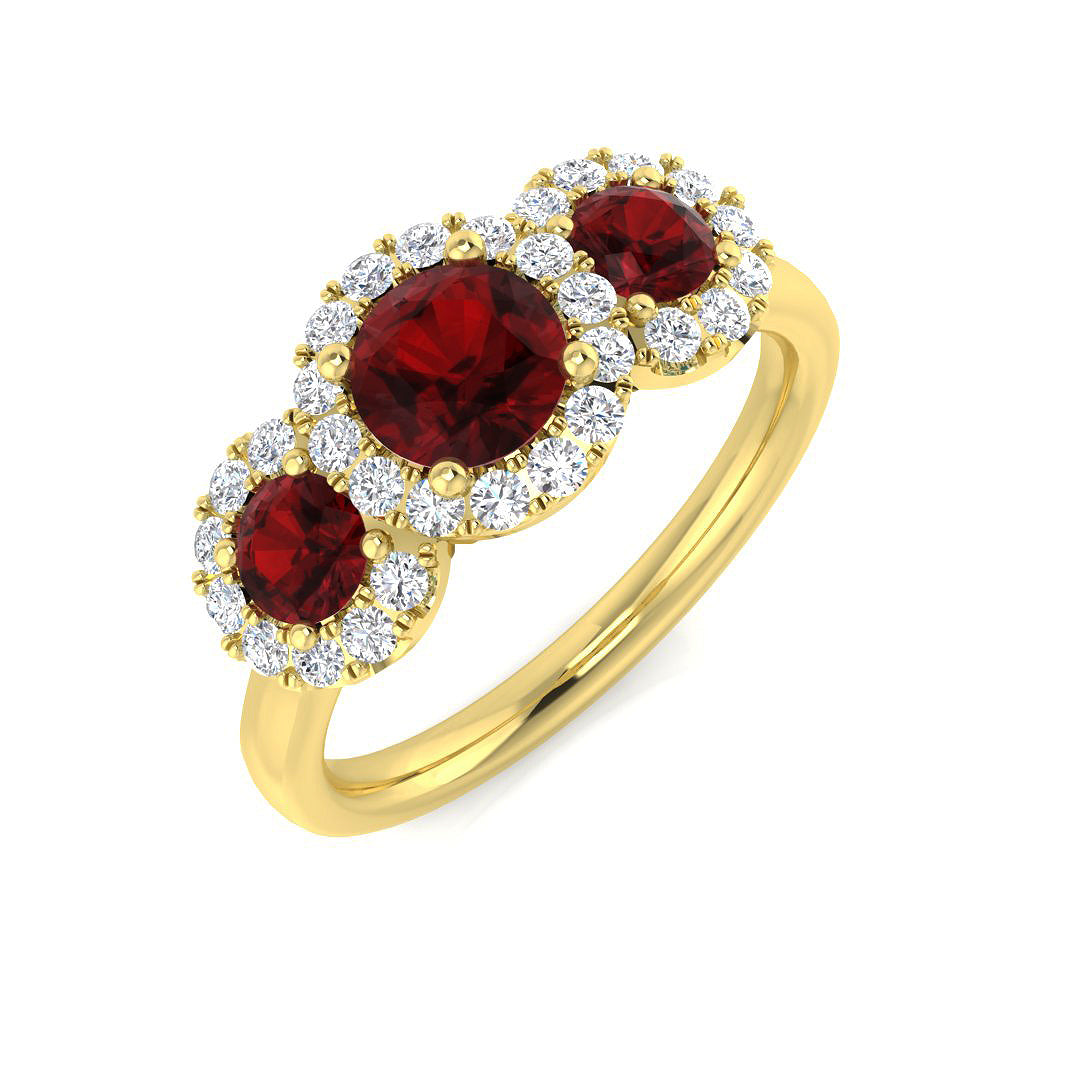 Diamond Bamburgh Amethyst Ring | 1ct - 1.5ct