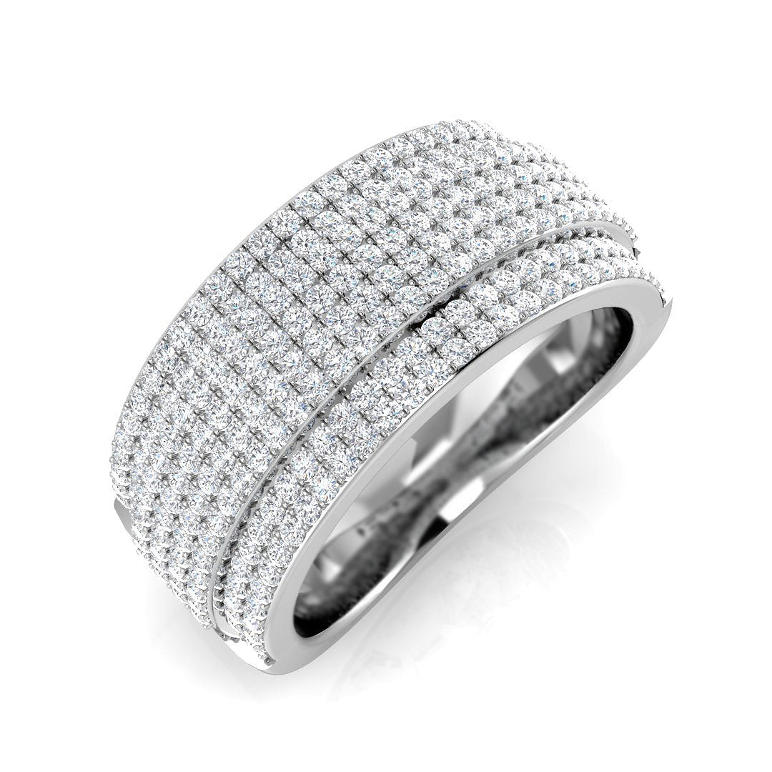 Diamond Pave Ring | 1ct | Hallmarked Gold & Platinum