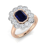 Diamond Craigmissar Blue Sapphire Ring | 1.75ct - 3.5ct