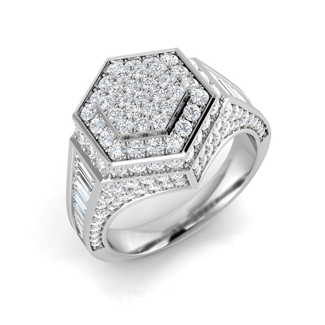 Diamond Thame Signet Ring | 2.25ct | Hallmarked Gold & Platinum