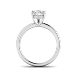 Pear Cut Natural & Lab Grown Diamond Solitaire Ring in Classic Prong Setting