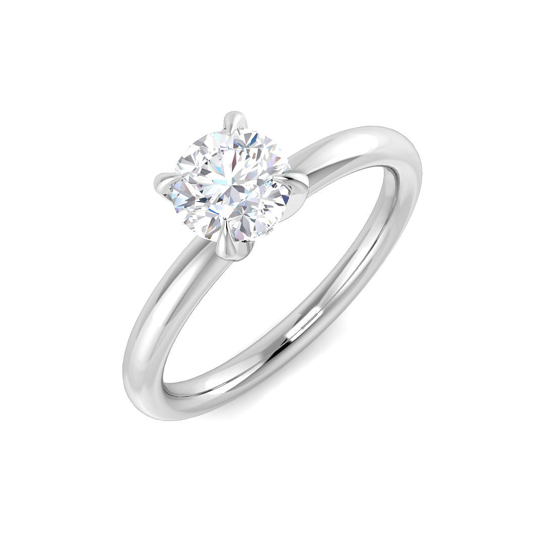 0.80Carat DE/VS Lab Grown Diamond Hidden Halo Ring 9k White Gold Ready To Ship