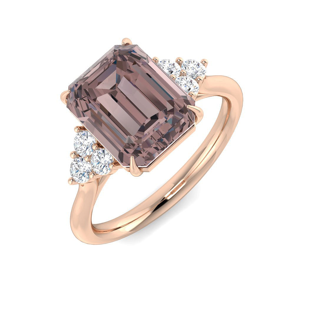 Diamond Hatfiesb Amethyst Ring | 2.5ct | Hallmarked Gold & Platinum