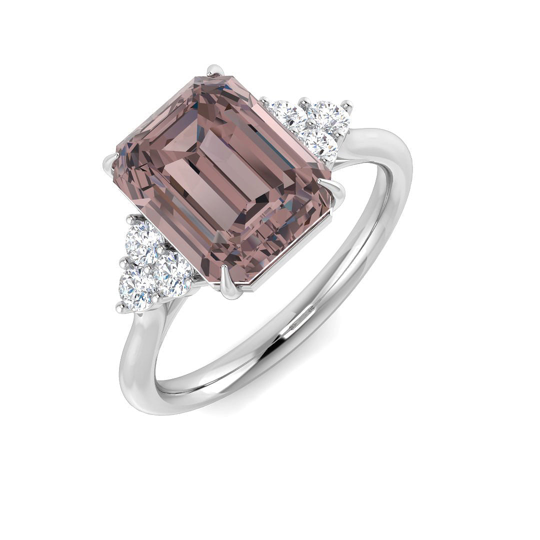 Diamond Hatfiesb Amethyst Ring | 2.5ct | Hallmarked Gold & Platinum