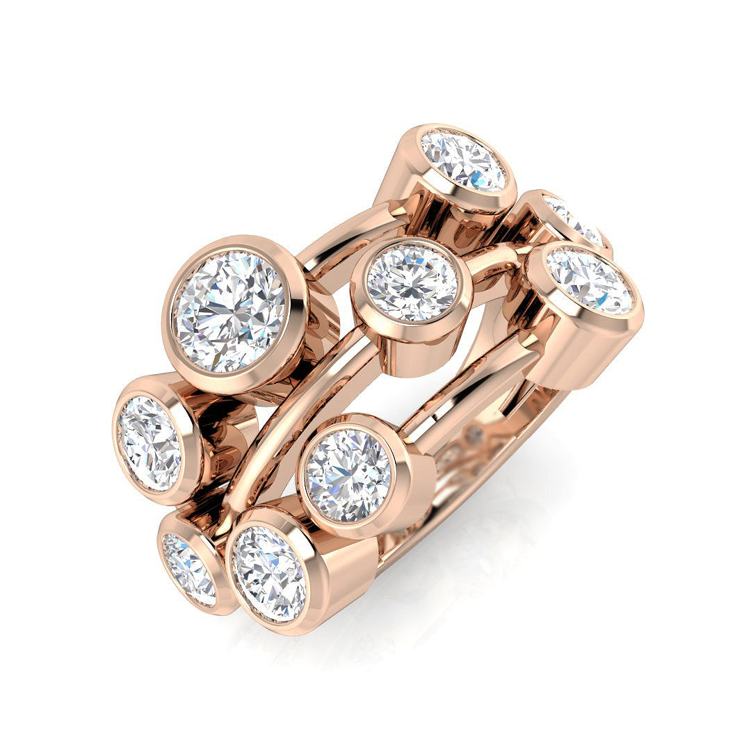 Diamond Bubble Ring | 3.00Ct | Lab-Grown & Natural Diamonds