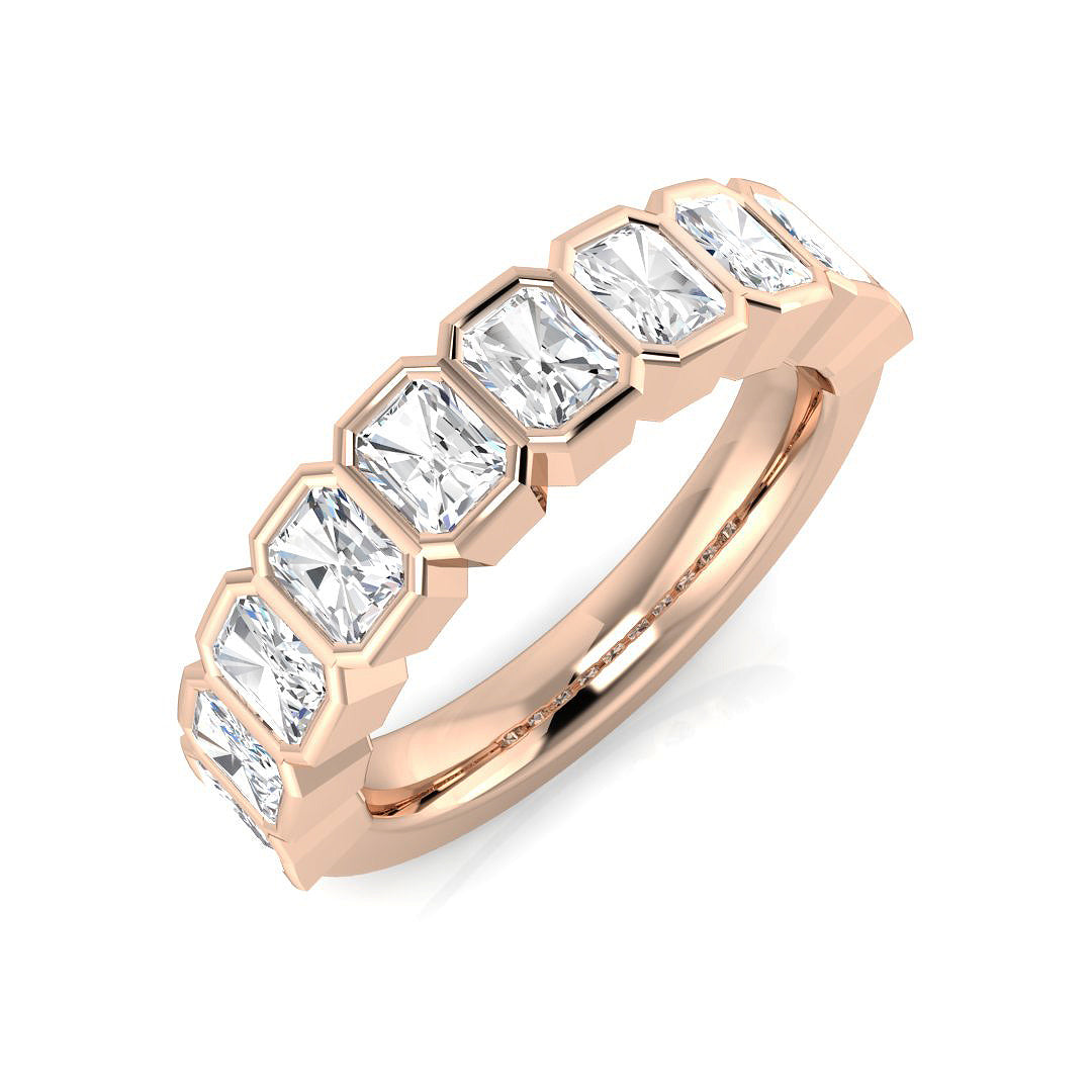 1.90ct Lab-Grown Emerald Cut D/VVS Diamond Half Eternity Ring