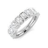 2.00ct Lab-Grown Emerald Cut D/VVS Diamond Half Eternity Ring