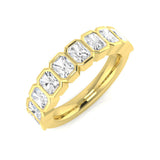 2.00ct Lab-Grown Emerald Cut D/VVS Diamond Half Eternity Ring