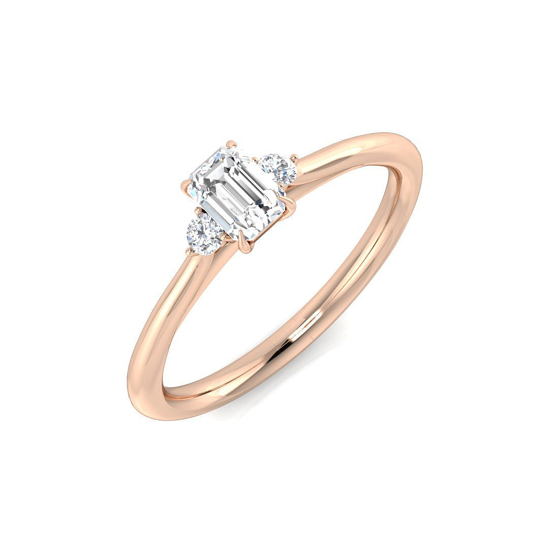Lab-Grown Diamond 3 Stone Ring | 0.33ct | Hallmarked Gold & Platinum