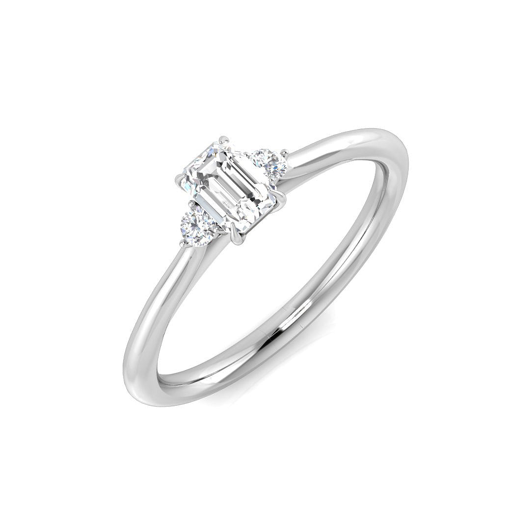 Lab-Grown Diamond 3 Stone Ring | 0.33ct | Hallmarked Gold & Platinum