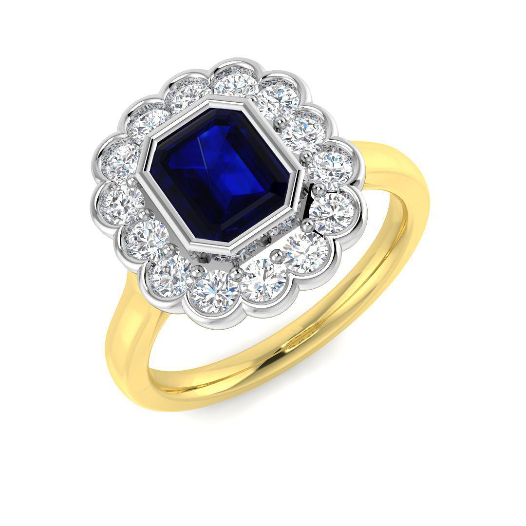 Diamond Craigmissar Blue Sapphire Ring | 1.75ct - 3.5ct