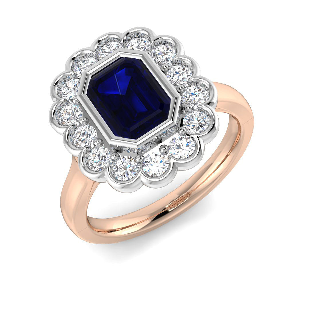 Diamond Craigmissar Blue Sapphire Ring | 1.75ct - 3.5ct