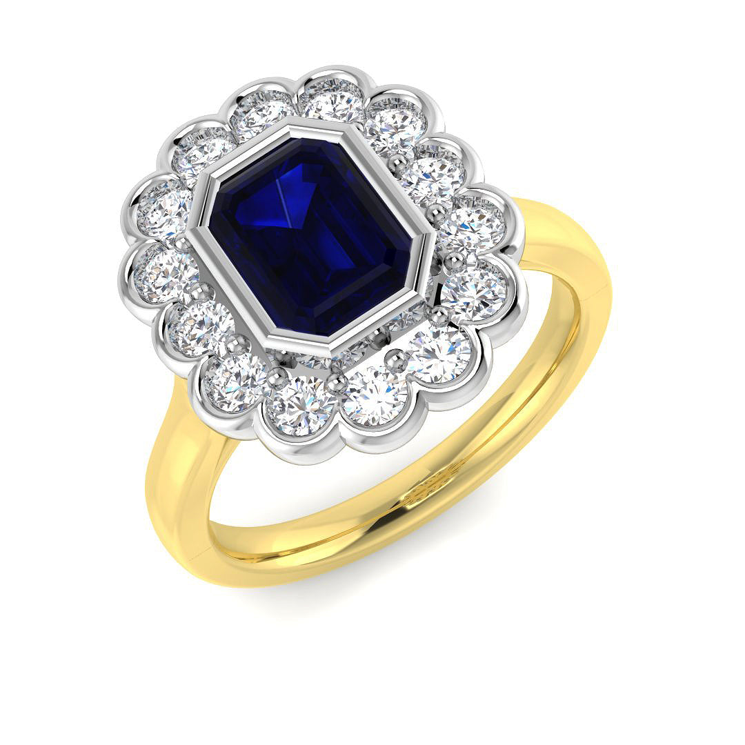 Diamond Craigmissar Blue Sapphire Ring | 1.75ct - 3.5ct