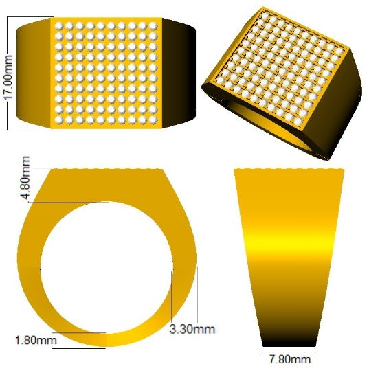 Luxury Men’s Diamond Ring UK with pavé setting