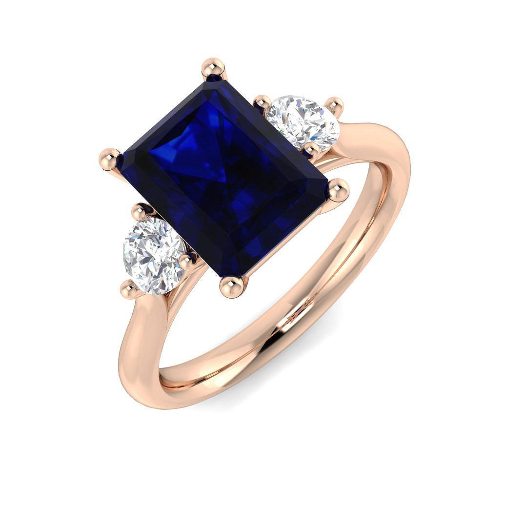 Emerald Cut Sapphire Ring UK