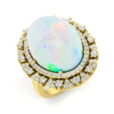 Diamond Framsingham Opal Ring | 6.5ct - 8.5ct