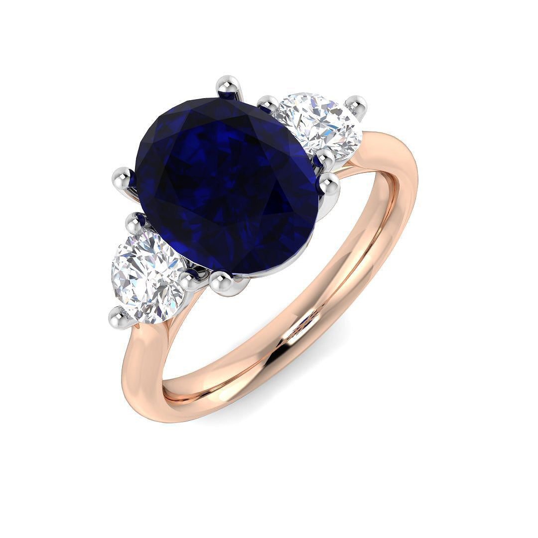 Diamond Brighton Blue Sapphire Ring | 1.25ct - 4ct