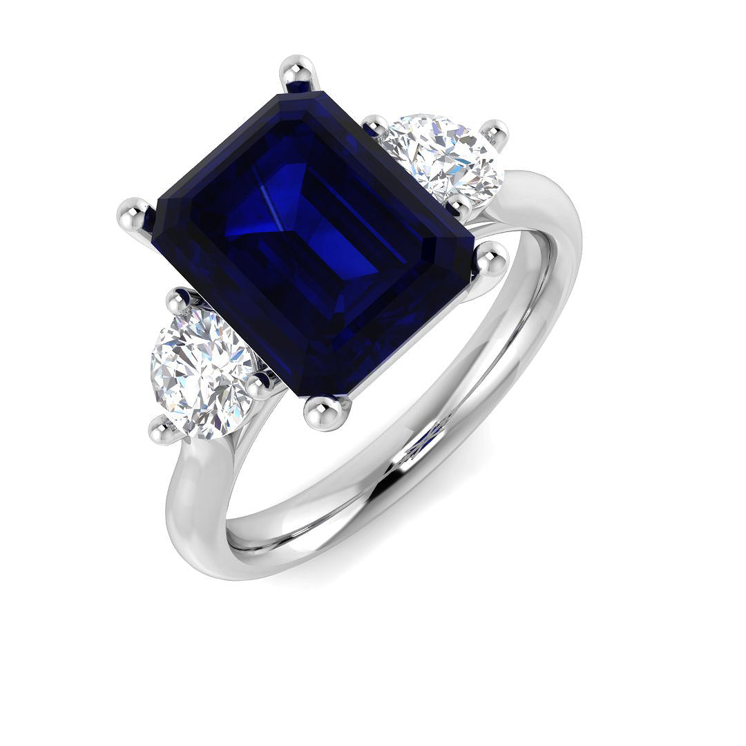 Diamond Highgrove Blue Sapphire Ring | 0.75ct - 4ct