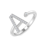 Diamond kkipton Initials Ring | 0.1ct | Hallmarked Gold & Platinum