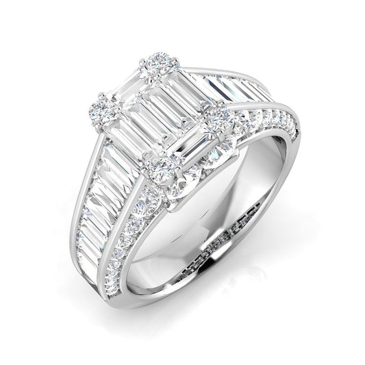 Diamond khrewkbury Baguette & Brilliant Ring | 2.5ct - 3ct