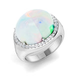 Diamond subsow Opal Ring | 7.5ct | Hallmarked Gold & Platinum